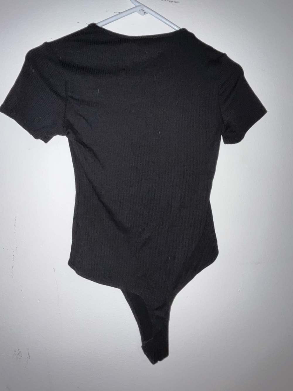 NWT Lulu’s Black Ribbed Body Suit Thong Style  WMNS Size Small - Picture 3 of 7